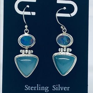 Genuine Opal Chalcedony Sterling Silver Pendant